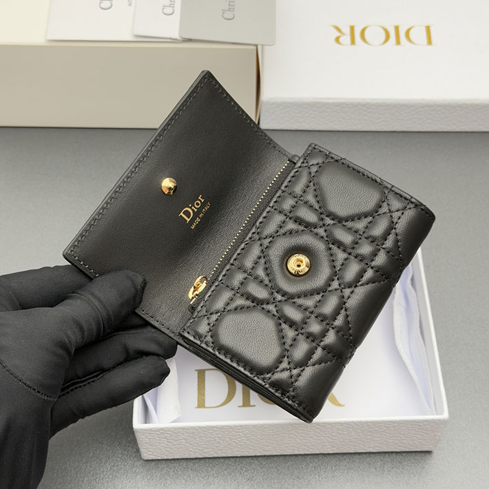 最高級ディオールスーパーコピー Dior Lady Dior Glycine ウォレット ブラック S2607PUQC_M900 ディオール 財布 アウトレット - 画像 (4)