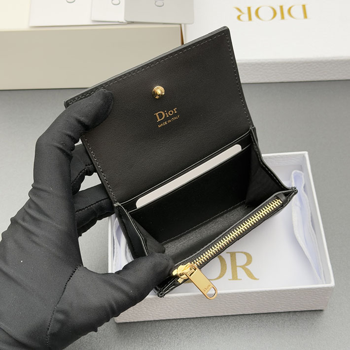最高級ディオールスーパーコピー Dior Lady Dior Glycine ウォレット ブラック S2607PUQC_M900 ディオール 財布 アウトレット - 画像 (3)