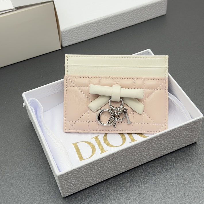 最高級ディオールスーパーコピー Dior Lady Dior Freesia カードホルダー ラテ/パウダーピンク S2604OUQC_M413 dior カードケース レディース - 画像 (8)