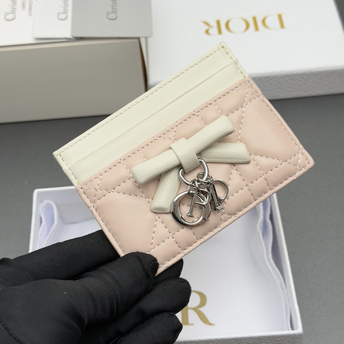最高級ディオールスーパーコピー Dior Lady Dior Freesia カードホルダー ラテ/パウダーピンク S2604OUQC_M413 dior カードケース レディース - 画像 (7)