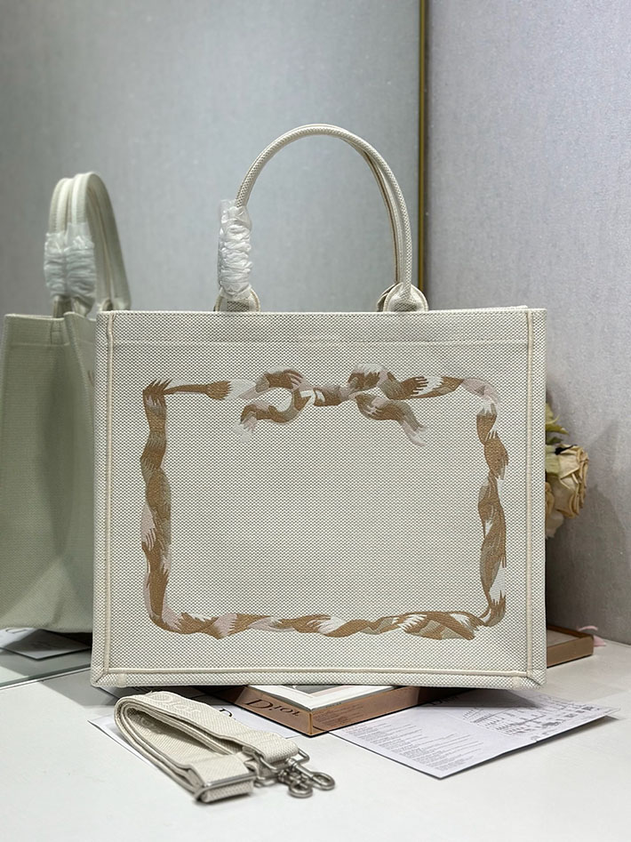 最高級ディオールスーパーコピー Dior Book Tote バッグ ラージ コットン ラテ M1349PEWL_M38I ディオール トートバッグ 新作 - 画像 (9)