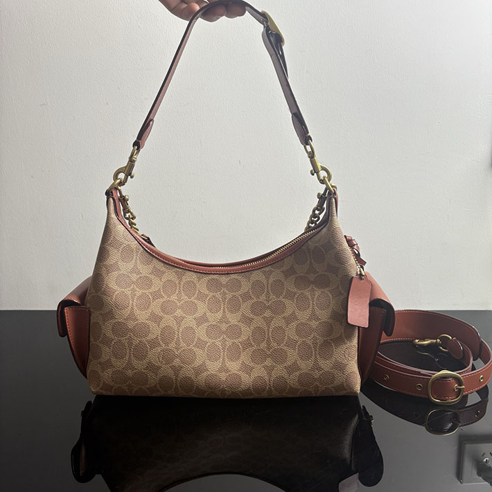 コーチ バッグ アウトレット COACH ジュリエット ショルダー バッグ 25・シグネチャー キャンバス ブラス CAM26 B4XHG コーチ バッグ ショルダー - 画像 (8)