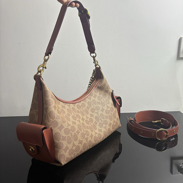 コーチ バッグ アウトレット COACH ジュリエット ショルダー バッグ 25・シグネチャー キャンバス ブラス CAM26 B4XHG コーチ バッグ ショルダー - 画像 (7)