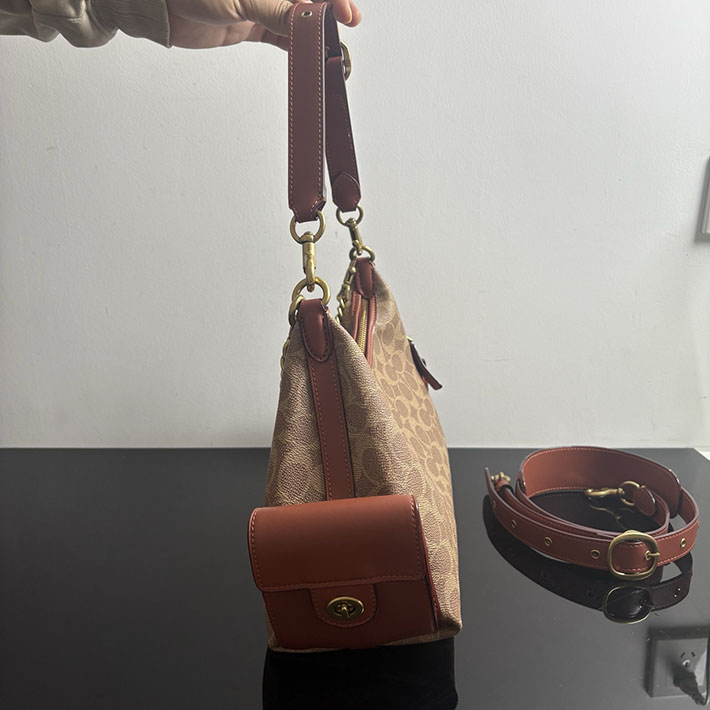 コーチ バッグ アウトレット COACH ジュリエット ショルダー バッグ 25・シグネチャー キャンバス ブラス CAM26 B4XHG コーチ バッグ ショルダー - 画像 (6)
