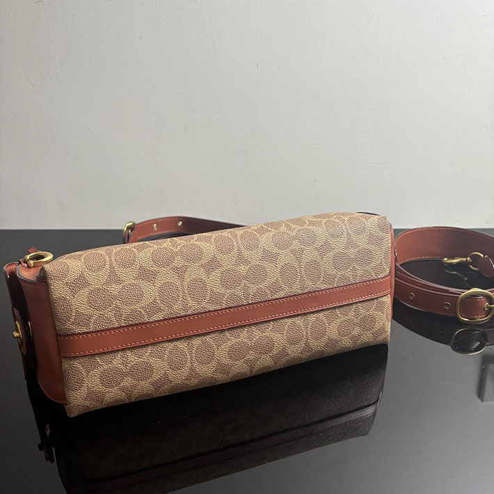 コーチ バッグ アウトレット COACH ジュリエット ショルダー バッグ 25・シグネチャー キャンバス ブラス CAM26 B4XHG コーチ バッグ ショルダー - 画像 (5)