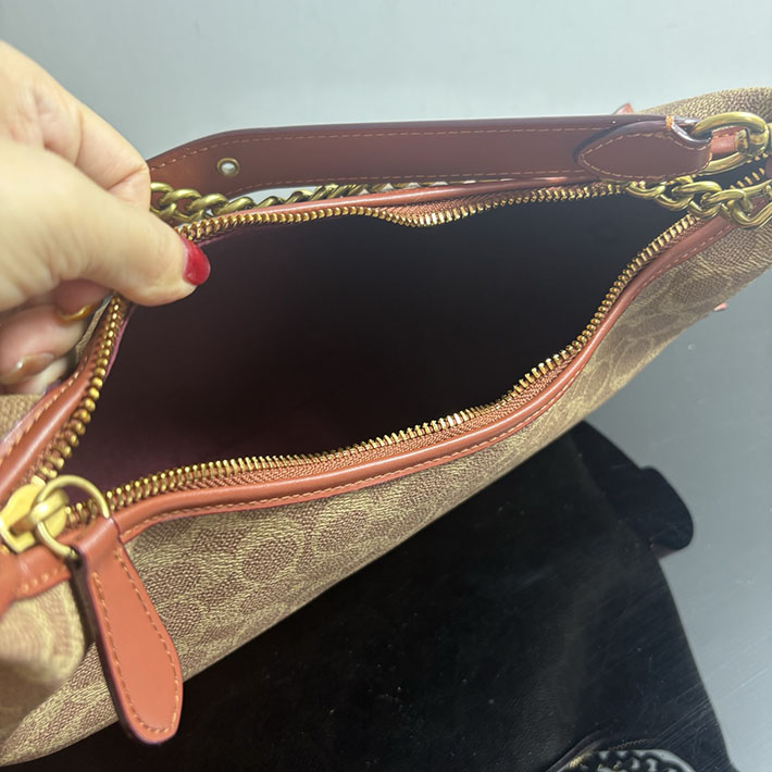 コーチ バッグ アウトレット COACH ジュリエット ショルダー バッグ 25・シグネチャー キャンバス ブラス CAM26 B4XHG コーチ バッグ ショルダー - 画像 (3)