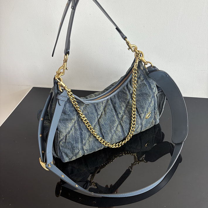 コーチ バッグ アウトレット COACH ジュリエット ショルダー バッグ・シグネチャー テキスタイル ジャカード ネイビー 2633394 コーチ バッグ 新作 - 画像 (9)