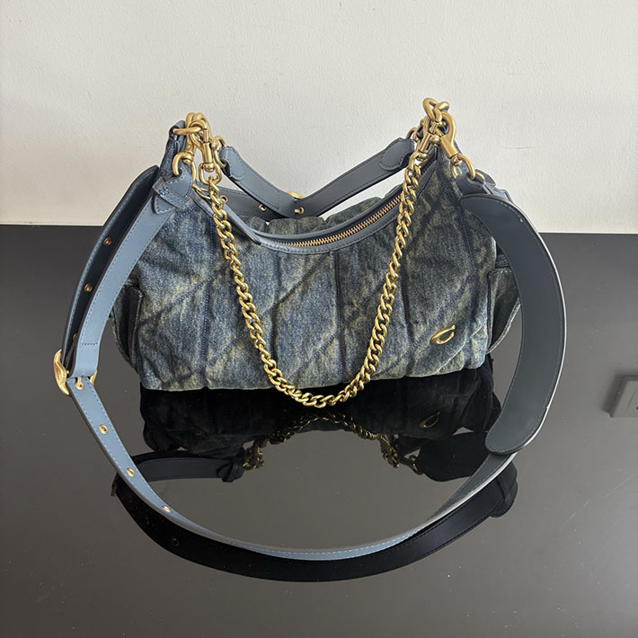 コーチ バッグ アウトレット COACH ジュリエット ショルダー バッグ・シグネチャー テキスタイル ジャカード ネイビー 2633394 コーチ バッグ 新作 - 画像 (8)