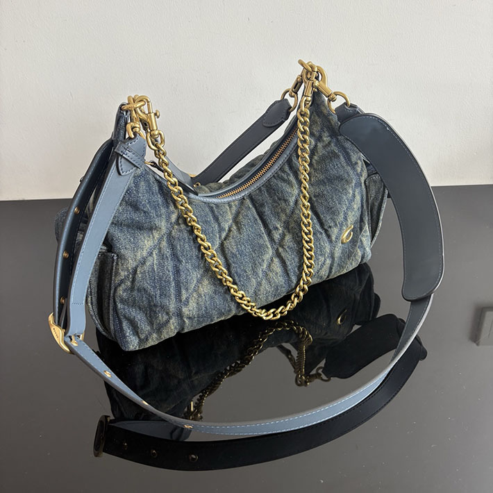 コーチ バッグ アウトレット COACH ジュリエット ショルダー バッグ・シグネチャー テキスタイル ジャカード ネイビー 2633394 コーチ バッグ 新作 - 画像 (7)