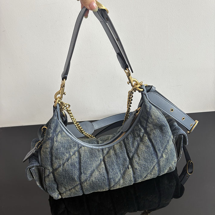コーチ バッグ アウトレット COACH ジュリエット ショルダー バッグ・シグネチャー テキスタイル ジャカード ネイビー 2633394 コーチ バッグ 新作 - 画像 (6)