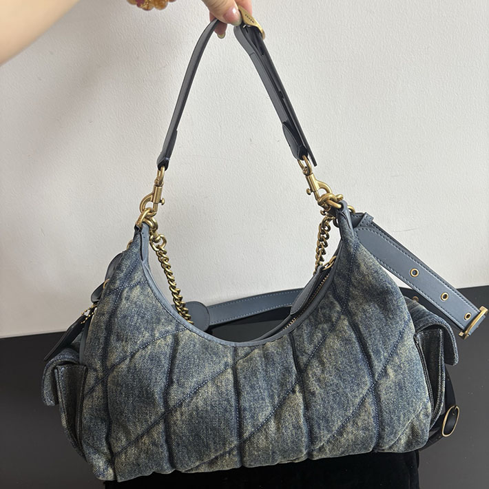 コーチ バッグ アウトレット COACH ジュリエット ショルダー バッグ・シグネチャー テキスタイル ジャカード ネイビー 2633394 コーチ バッグ 新作 - 画像 (5)