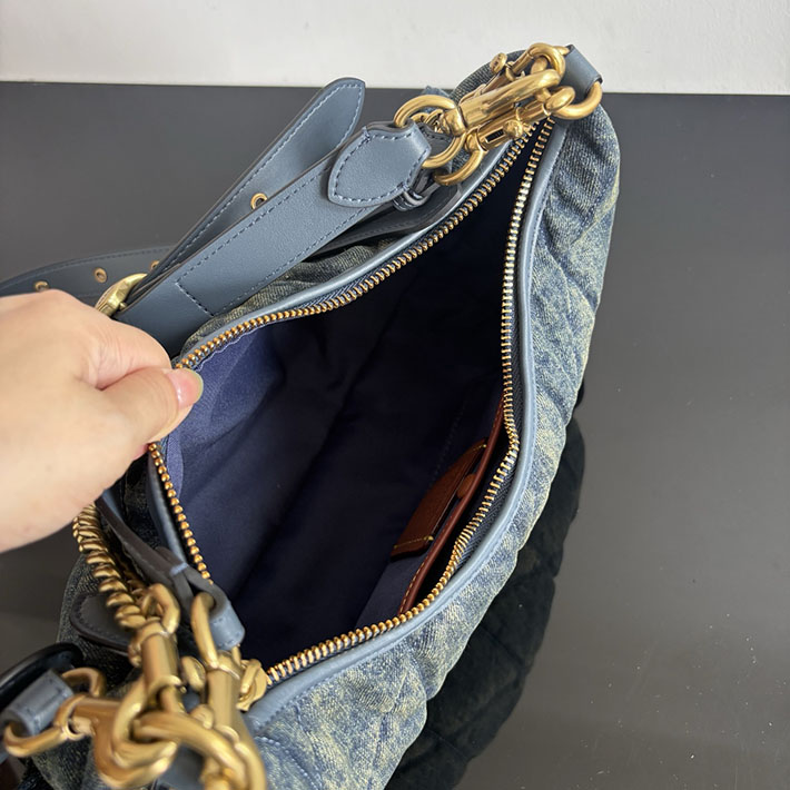 コーチ バッグ アウトレット COACH ジュリエット ショルダー バッグ・シグネチャー テキスタイル ジャカード ネイビー 2633394 コーチ バッグ 新作 - 画像 (3)