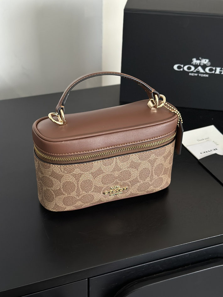 コーチ バッグ アウトレット COACH レイナー クロスボディ バッグ 18・シグネチャー キャンバス ブラス/タン キャラメル 2633396 コーチ クロスボディ レディース - 画像 (5)
