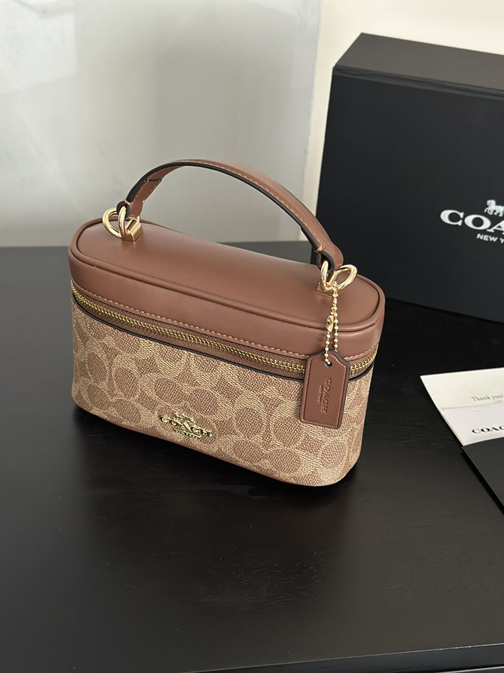 コーチ バッグ アウトレット COACH レイナー クロスボディ バッグ 18・シグネチャー キャンバス ブラス/タン キャラメル 2633396 コーチ クロスボディ レディース - 画像 (4)