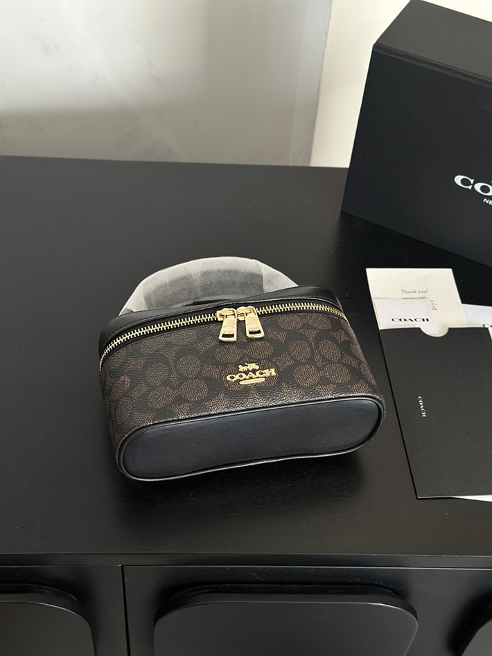 コーチ バッグ アウトレット COACH レイナー クロスボディ バッグ 18・シグネチャー キャンバス チャコール/ブラック 2633398 コーチ 化粧ポーチ 人気 - 画像 (6)
