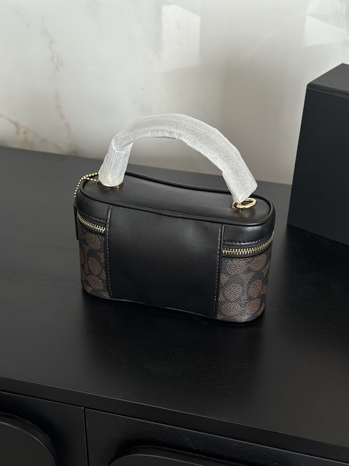 コーチ バッグ アウトレット COACH レイナー クロスボディ バッグ 18・シグネチャー キャンバス チャコール/ブラック 2633398 コーチ 化粧ポーチ 人気 - 画像 (3)