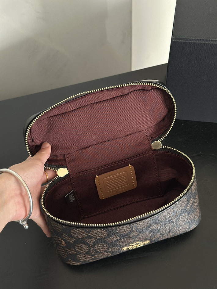 コーチ バッグ アウトレット COACH レイナー クロスボディ バッグ 18・シグネチャー キャンバス チャコール/ブラック 2633398 コーチ 化粧ポーチ 人気 - 画像 (2)