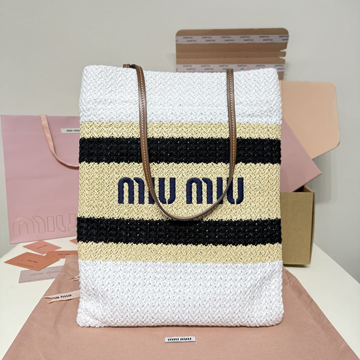 Miumiu トートバッグ 布