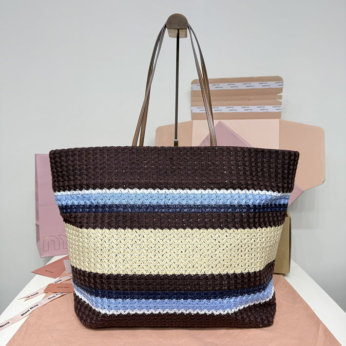 最高級MiuMiuスーパーコピー ミュウミュウ ラフィアエフェクトウーブン トートバッグ ココアブラウン 5BG228_2DO3_F04EM ミュウミュウ トートバッグ アウトレット - 画像 (8)