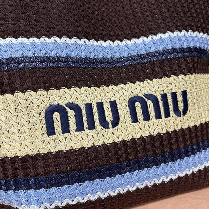 最高級MiuMiuスーパーコピー ミュウミュウ ラフィアエフェクトウーブン トートバッグ ココアブラウン 5BG228_2DO3_F04EM ミュウミュウ トートバッグ アウトレット - 画像 (5)