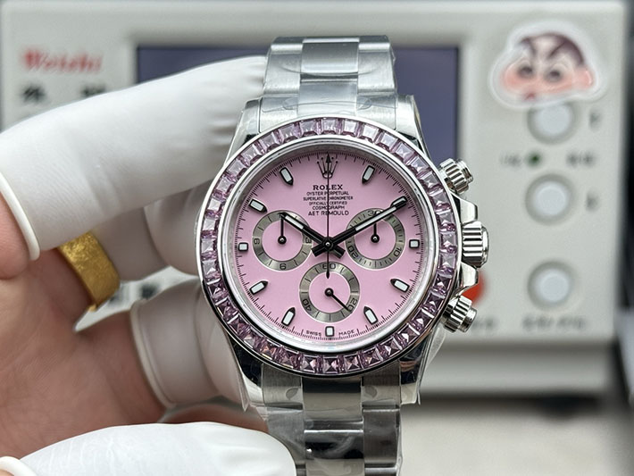 最高級ロレックススーパーコピー ROLEX コスモグラフ デイトナ ダイヤモンド ピンク セラミック 2632414 ロレックス ピンク ダイヤ - 画像 (9)