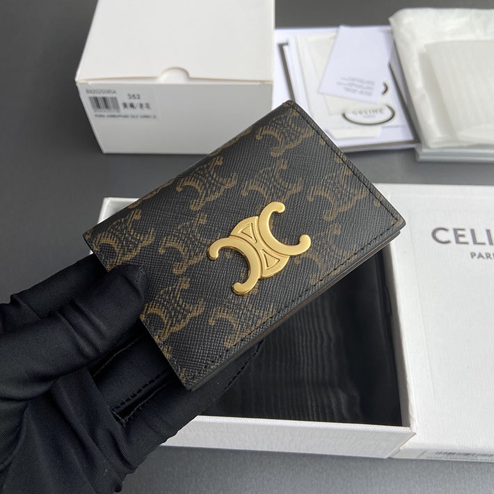 最高級セリーヌスーパーコピー CELINE バイフォールド トリオンフ カードホルダー タン 10P352CQH.04LU セリーヌ 財布 カードケース - 画像 (6)