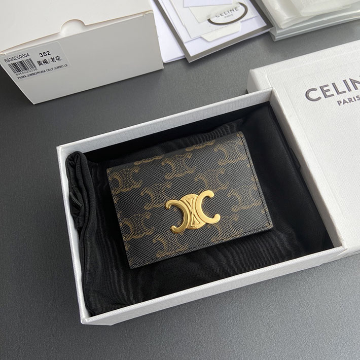 最高級セリーヌスーパーコピー CELINE バイフォールド トリオンフ カードホルダー タン 10P352CQH.04LU セリーヌ 財布 カードケース - 画像 (2)