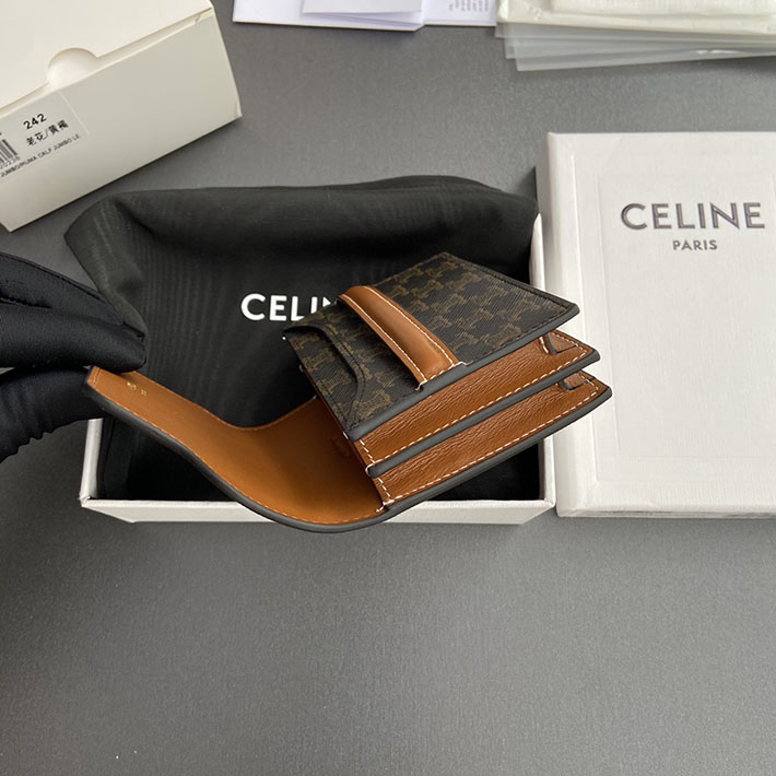 最高級セリーヌスーパーコピー CELINE カードケース ビジネスカードホルダー トリオンフ キャンバス タン 10E242BZ9.04LU セリーヌ カードケース アウトレット - 画像 (5)
