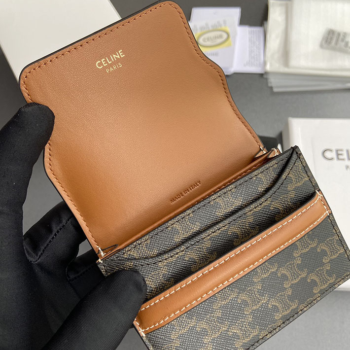 最高級セリーヌスーパーコピー CELINE カードケース ビジネスカードホルダー トリオンフ キャンバス タン 10E242BZ9.04LU セリーヌ カードケース アウトレット - 画像 (4)