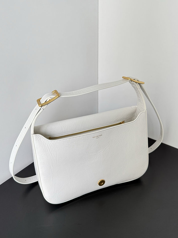 バレンシアガ バッグ 人気 レディース BALENCIAGA Clicca ショルダーバッグ ミディアム ホワイト 8686722ACLM9181 バレンシアガ バッグ アウトレット - 画像 (7)