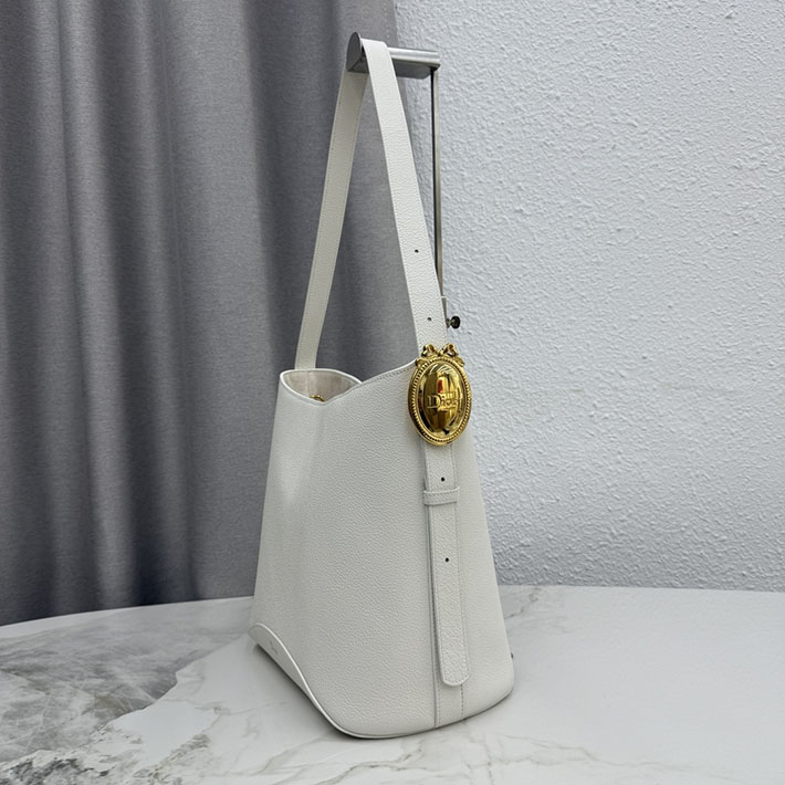 最高級ディオールスーパーコピー Dior Médaillon バケットバッグ ミディアム ホワイト M1532QUQW_M030 ディオール バッグ 人気ランキング - 画像 (8)