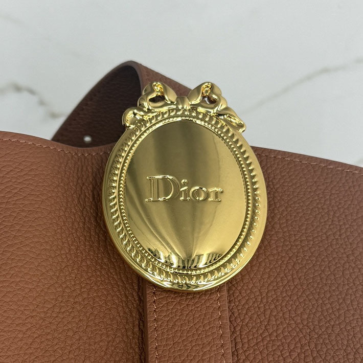 最高級ディオールスーパーコピー Dior Médaillon バケットバッグ ミディアム ブラウン M1532QUQW_M53U ディオール バッグ レディース - 画像 (6)