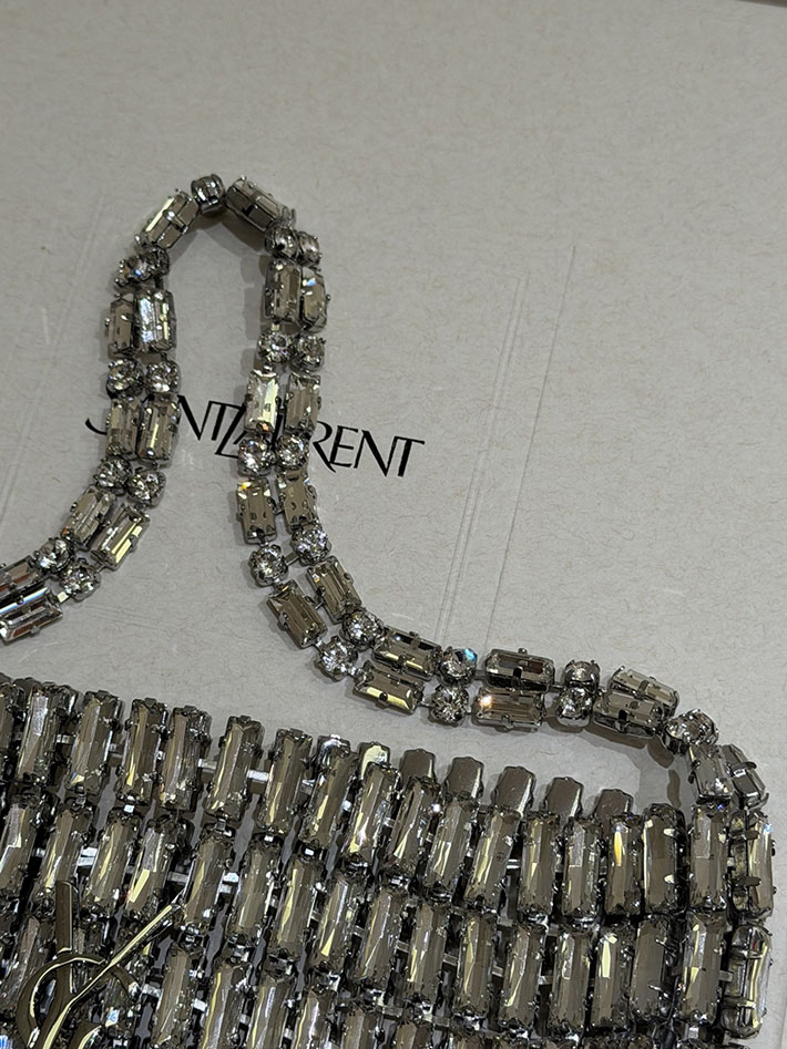 最高級サンローランスーパーコピー Saint Laurent イブニング バッグ クリスタル シルバー 819638JBO7W8472 サンローラン イブニング バッグ - 画像 (4)