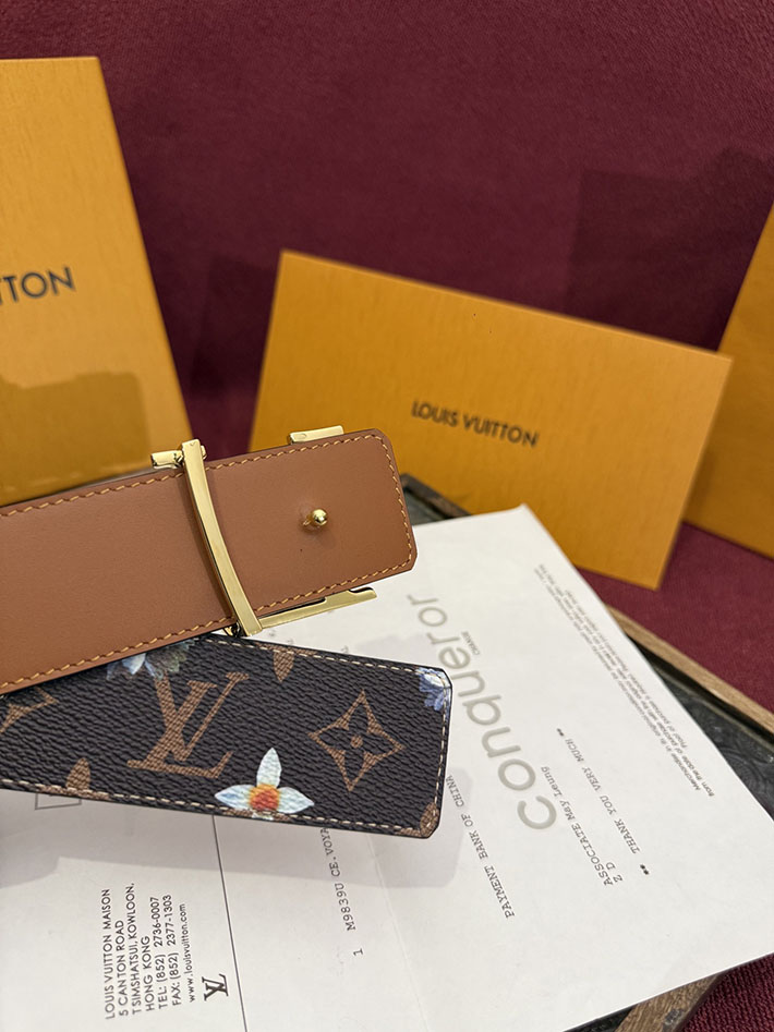 ルイヴィトンベルト激安販売 LV 2026年春夏 新作 ベルト・LV イニシャル 40MM モノグラム 2632525 ヴィトン ベルト メンズ コーデ - 画像 (5)