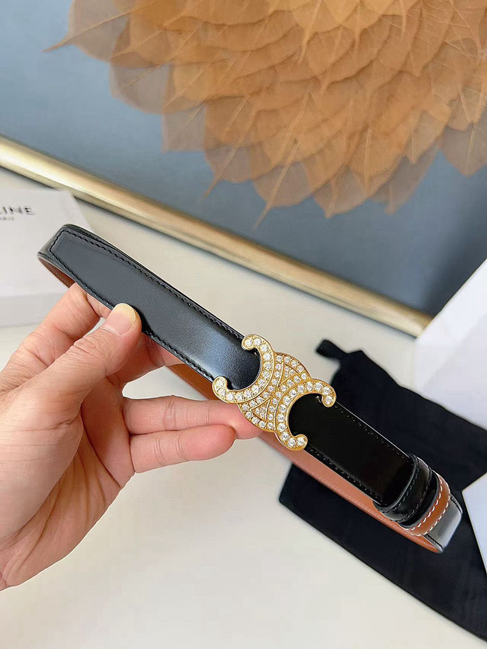 最高級セリーヌスーパーコピー CELINE ナローベルト レディース Medium 25MM ミディアム トリオンフ 2632538 セリーヌ ベルト 25mm - 画像 (8)