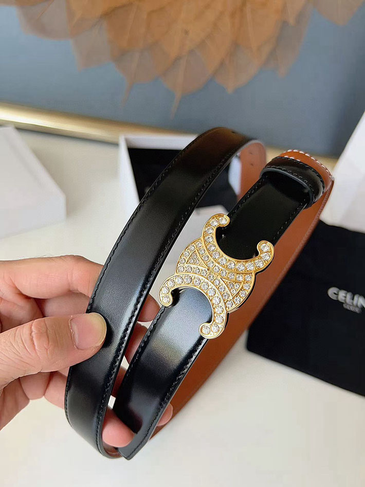 最高級セリーヌスーパーコピー CELINE ナローベルト レディース Medium 25MM ミディアム トリオンフ 2632538 セリーヌ ベルト 25mm - 画像 (5)