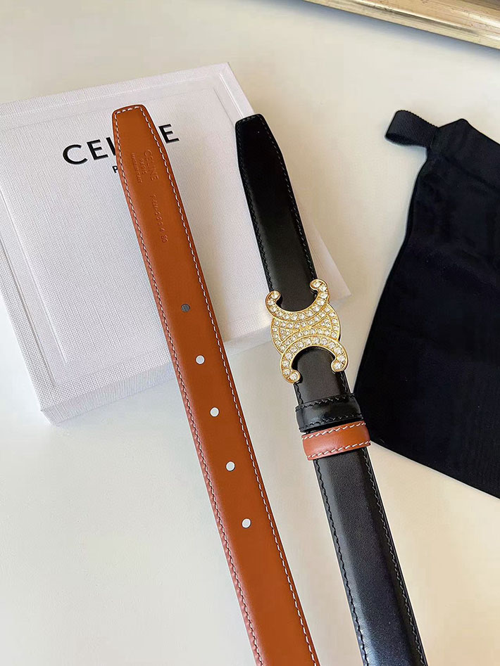 最高級セリーヌスーパーコピー CELINE ナローベルト レディース Medium 25MM ミディアム トリオンフ 2632538 セリーヌ ベルト 25mm - 画像 (3)