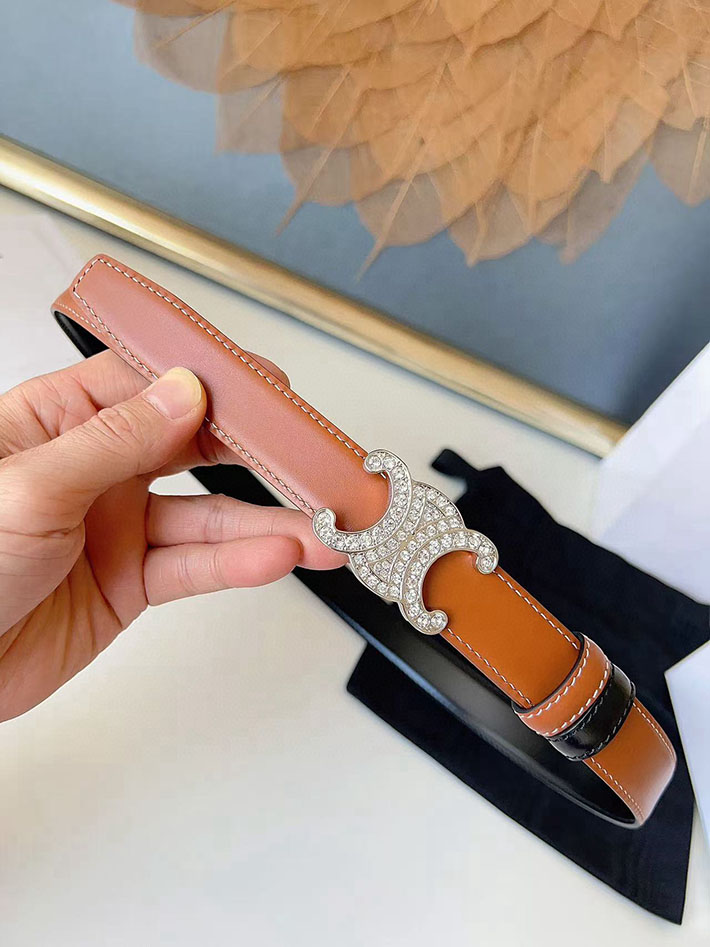 最高級セリーヌスーパーコピー CELINE ナローベルト レディース Medium 25MM ミディアム トリオンフ 2632539 セリーヌ ベルト カスタマイズ - 画像 (8)