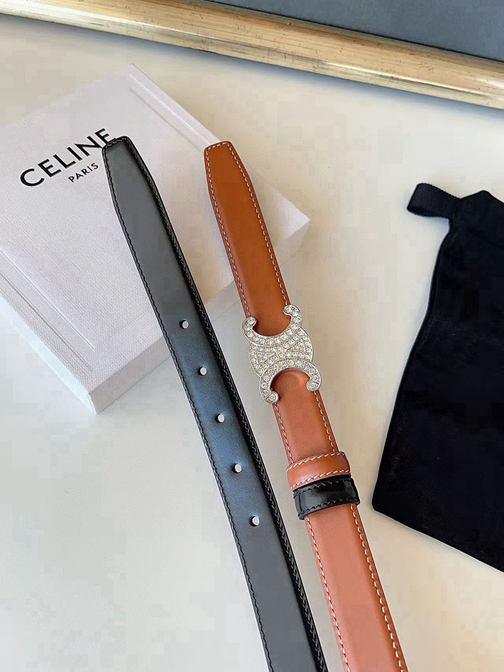 最高級セリーヌスーパーコピー CELINE ナローベルト レディース Medium 25MM ミディアム トリオンフ 2632539 セリーヌ ベルト カスタマイズ - 画像 (3)