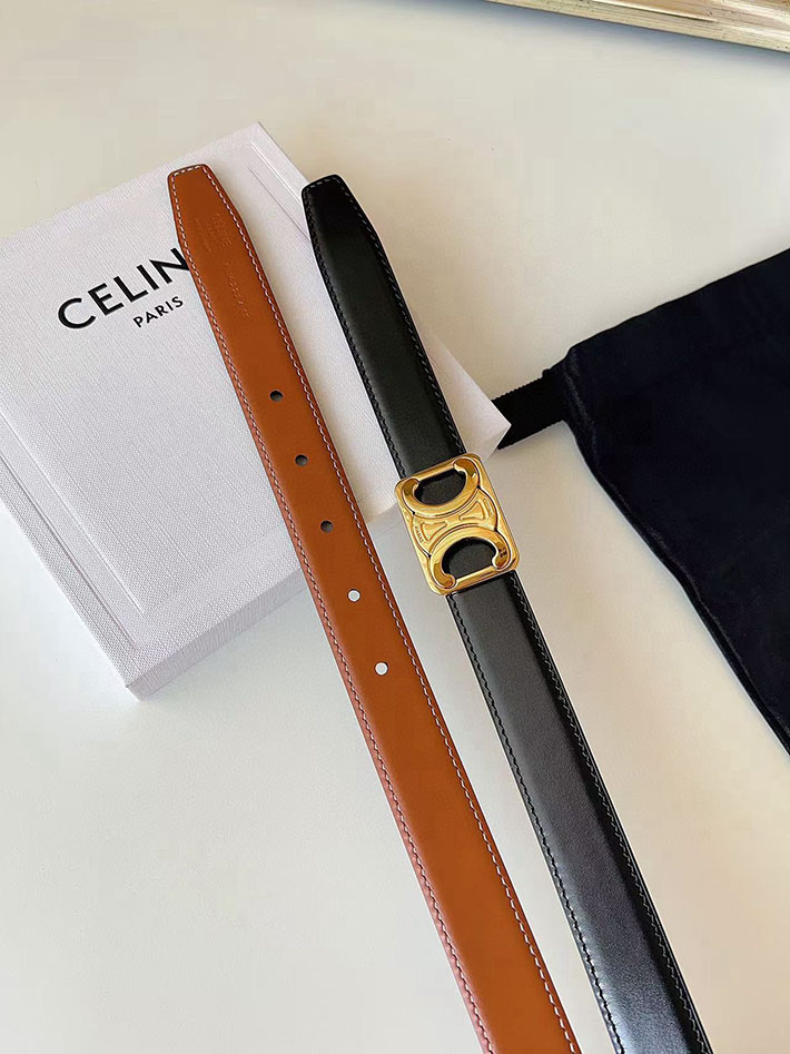 最高級セリーヌスーパーコピー CELINE ナローベルト レディース Medium 25MM ミディアム トリオンフ 2632540 セリーヌ ベルト リバーシブル - 画像 (9)