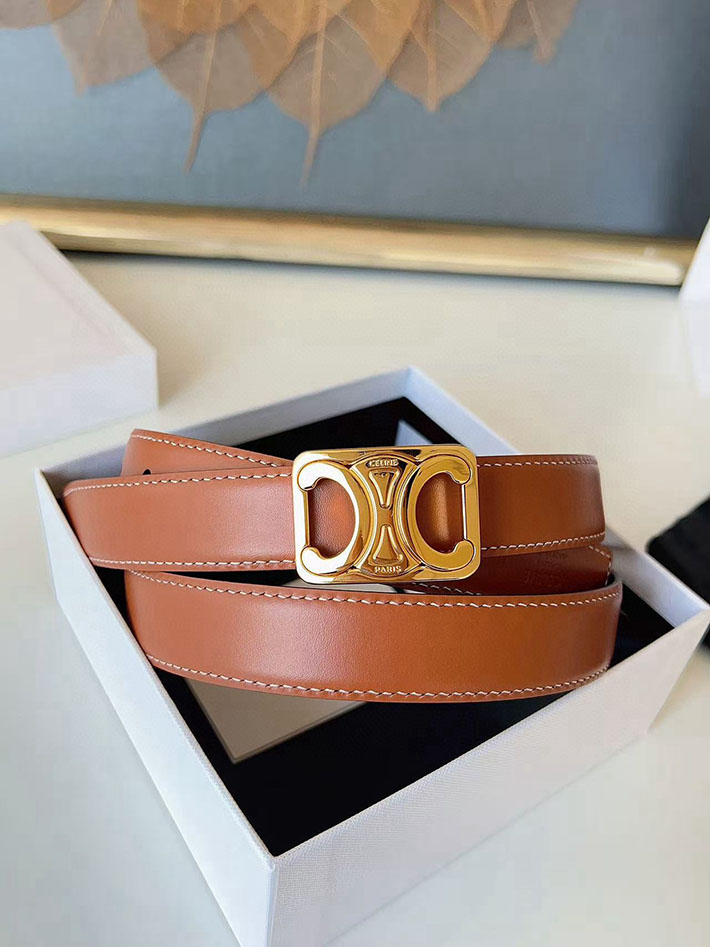 最高級セリーヌスーパーコピー CELINE ナローベルト レディース Medium 25MM ミディアム トリオンフ 2632540 セリーヌ ベルト リバーシブル - 画像 (8)