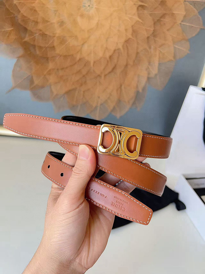 最高級セリーヌスーパーコピー CELINE ナローベルト レディース Medium 25MM ミディアム トリオンフ 2632540 セリーヌ ベルト リバーシブル - 画像 (7)