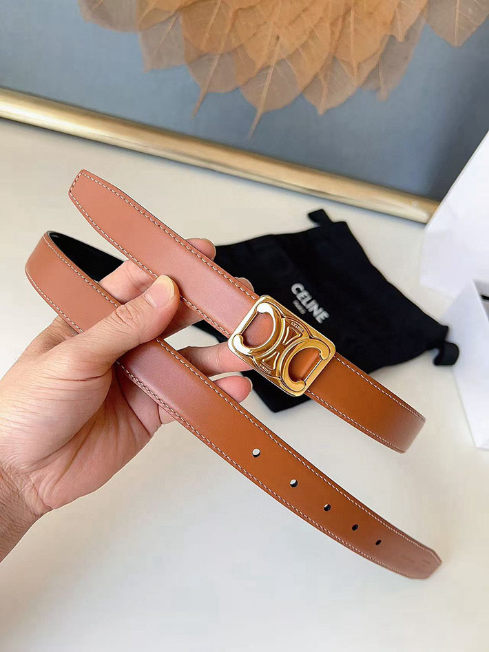 最高級セリーヌスーパーコピー CELINE ナローベルト レディース Medium 25MM ミディアム トリオンフ 2632540 セリーヌ ベルト リバーシブル - 画像 (6)