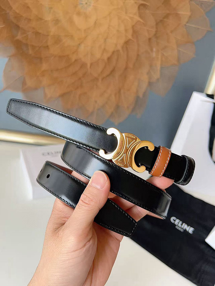 最高級セリーヌスーパーコピー CELINE ラグジュアリーレザーベルト メタルバックル付き 2.5cm 2632552 セリーヌ アウトレット店舗 - 画像 (9)