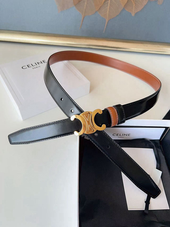 最高級セリーヌスーパーコピー CELINE ラグジュアリーレザーベルト メタルバックル付き 2.5cm 2632552 セリーヌ アウトレット店舗 - 画像 (7)