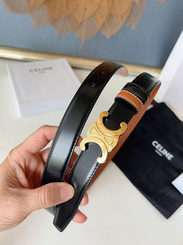 最高級セリーヌスーパーコピー CELINE ラグジュアリーレザーベルト メタルバックル付き 2.5cm 2632552 セリーヌ アウトレット店舗 - 画像 (6)