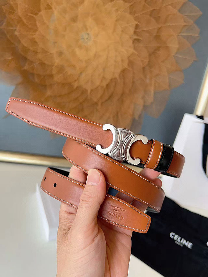 最高級セリーヌスーパーコピー CELINE ラグジュアリーレザーベルト メタルバックル付き 2.5cm 2632553 セリーヌ アウトレット 三田 - 画像 (8)