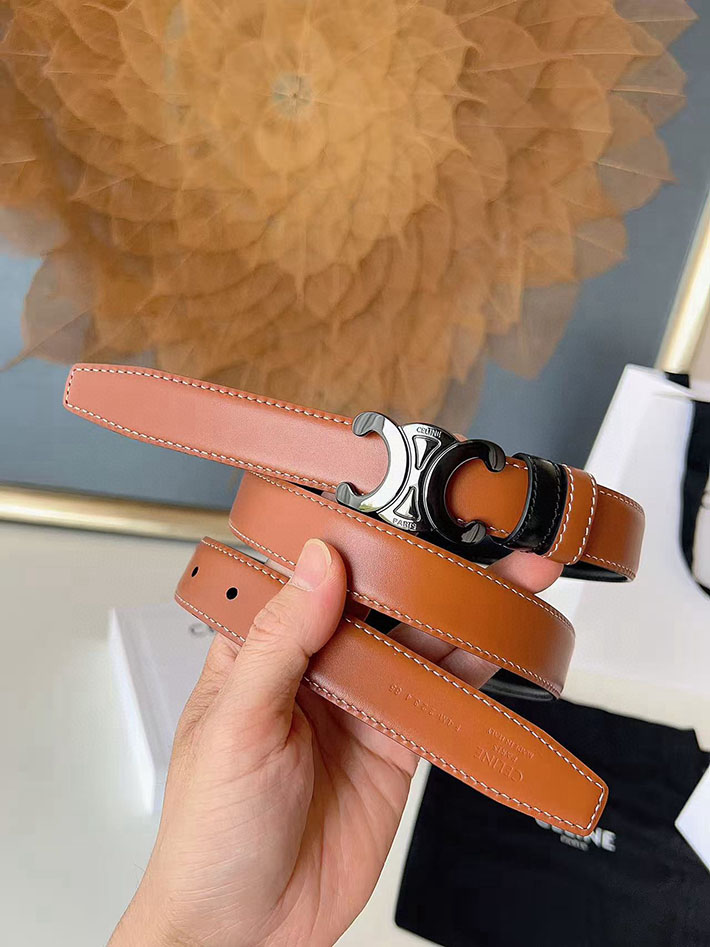 最高級セリーヌスーパーコピー CELINE ラグジュアリーレザーベルト メタルバックル付き 2.5cm 2632554 セリーヌ アウトレット 関西 - 画像 (7)