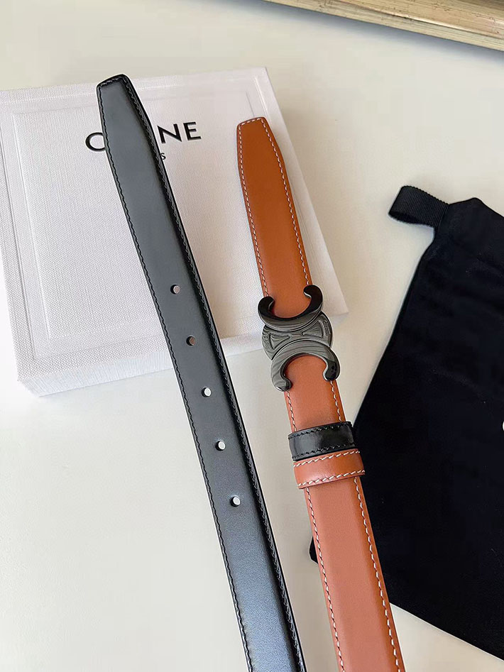 最高級セリーヌスーパーコピー CELINE ラグジュアリーレザーベルト メタルバックル付き 2.5cm 2632554 セリーヌ アウトレット 関西 - 画像 (2)