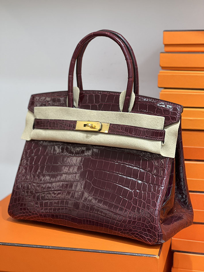 エルメス バーキン 30の通販 HERMES バーキン30 ルージュアッシュ クロコダイル ゴールド金具 H025584CC55 バーキン30 クロコ 定価 - 画像 (8)